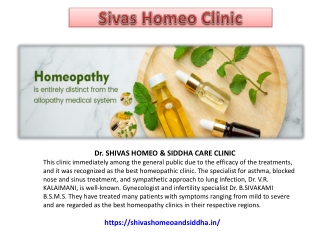 Homeopathy Clinic In Pattukottai
