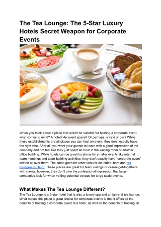 The Tea Lounge_ The 5-Star Luxury Hotel's Secret Weapon for Corporate Events