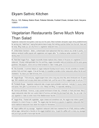 Ekyam Sattvic Kitchen