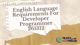 English Language Requirements For Developer Programmer 261312