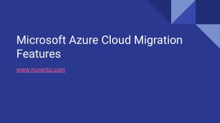 Capabilities for Azure Cloud Migration