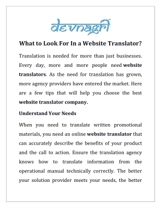 What to Look For In a Website Translator?