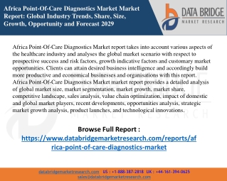 Africa Point-Of-Care Diagnostics Market – Industry Trends and Forecast to 2028