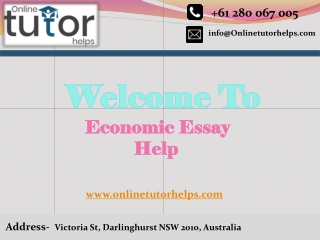 Economic Essay Help PPT