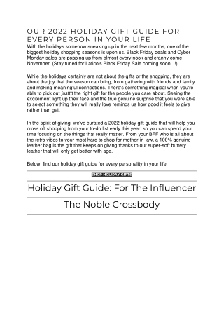 OUR 2022 HOLIDAY GIFT GUIDE FOR EVERY PERSON IN YOUR LIFE