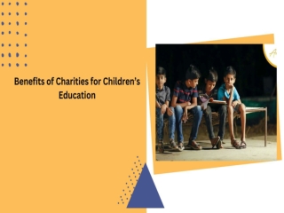 Benefits of Charities for Children’s Education