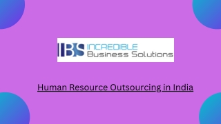 Human Resource Outsourcing in India