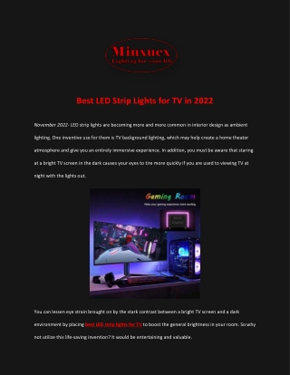 Best LED Strip Lights for TV in 2022