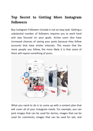 Top Secret to Getting More Instagram Followers