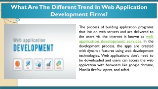 What Are The Different Trend In Web Application Development Firms