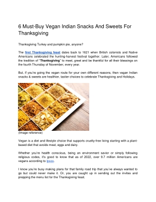 6 Must-Buy Vegan Indian Snacks And Sweets For Thanksgiving