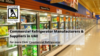 Commercial Refrigerator Manufacturers & Suppliers in UAE