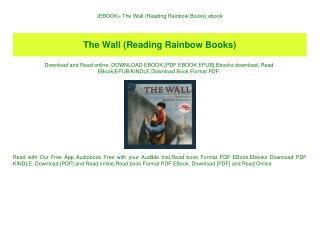 (EBOOK The Wall (Reading Rainbow Books) ebook