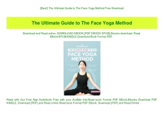 [Best!] The Ultimate Guide to The Face Yoga Method Free Download