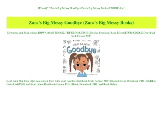 [Ebook]^^ Zara's Big Messy Goodbye (Zara's Big Messy Books) EBOOK #pdf
