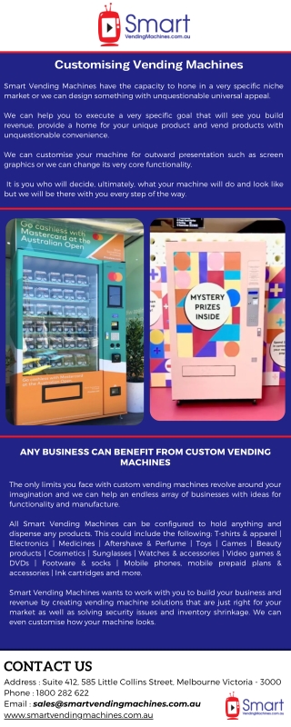 Unleash Your Creativity With Customised Vending Machines