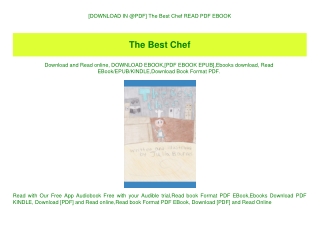 [DOWNLOAD IN @PDF] The Best Chef READ PDF EBOOK