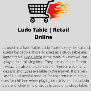 Ludo Table  Retail Online