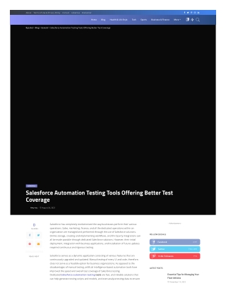 Salesforce Automation Testing Tools Offering Better Test Coverage