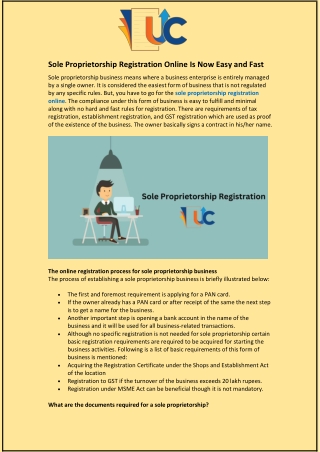 Sole Proprietorship Registration Online Is Now Easy and Fast