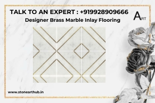 Designer Brass Marble Inlay Flooring