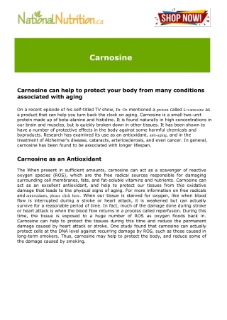 Carnosine