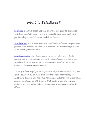 What Is Salesforce
