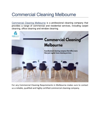 Commercial Cleaning Melbourne