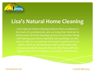 Lisa’s Natural Home Cleaning