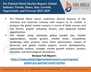 Pre Painted Metal steady growth