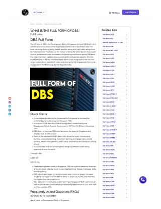 What is the Full Form of DBS-PW