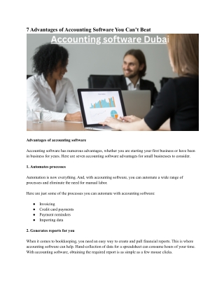Accounting software Dubai