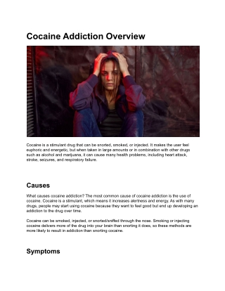 Cocaine Addiction Overview