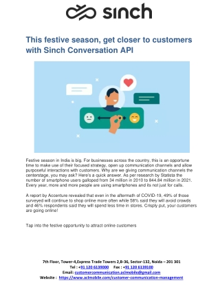 This festive season, get closer to customers with Sinch Conversation API