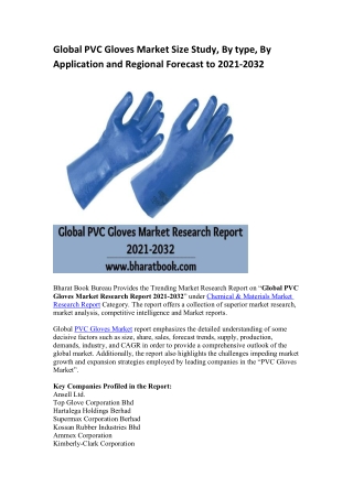 Global PVC Gloves Market Research Report 2021-2032