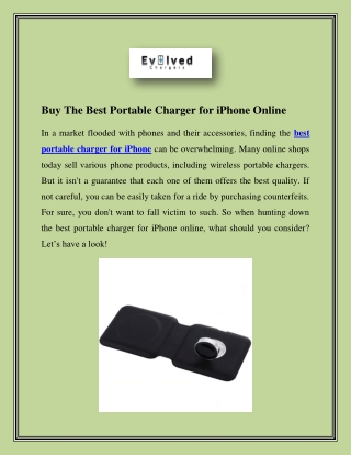 Buy The Best Portable Charger for iPhone Online