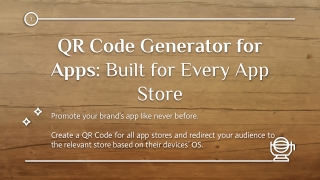 Built QR Code Generator for Apps Store