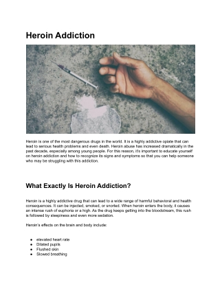 Heroin Addiction