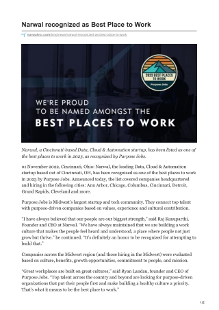 narwalinc.com-Narwal recognized as Best Place to Work