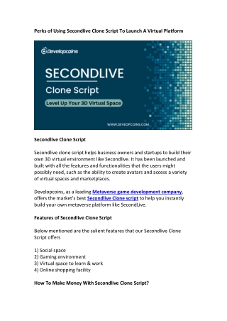 Secondlive Clone Script