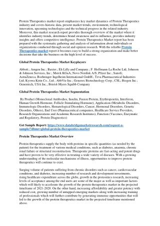 Protein Therapeutics Market