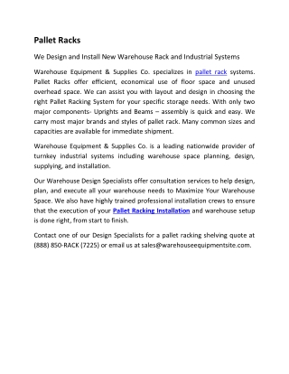 Pallet Racks PDF