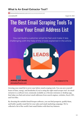 1What Is An Email Extractor Tool