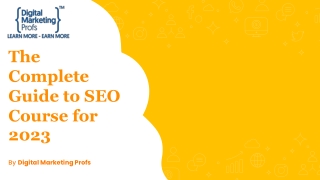 The Complete Guide to SEO Course for 2023
