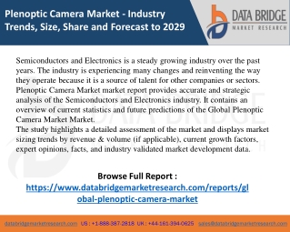Plenoptic Camera Market