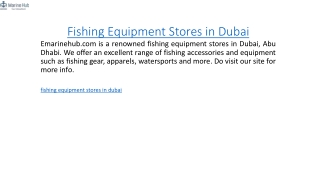 Fishing Equipment Stores in Dubai  Emarinehub.com