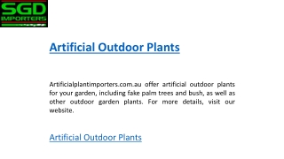 Artificial Outdoor Plants   Artificialplantimporters.com.au