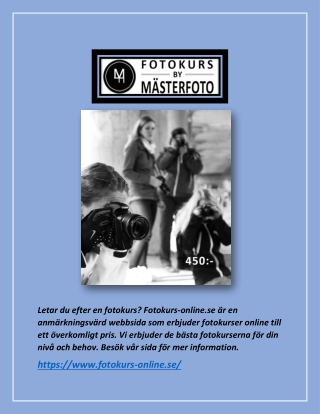 Fotokurs | Fotokurs-online.se