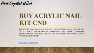 Buy Acrylic Nail Kit Cnd | Nailcapitalusa.com