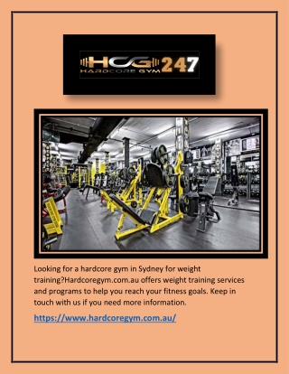 Weight Training Sydney | Hardcoregym.com.au